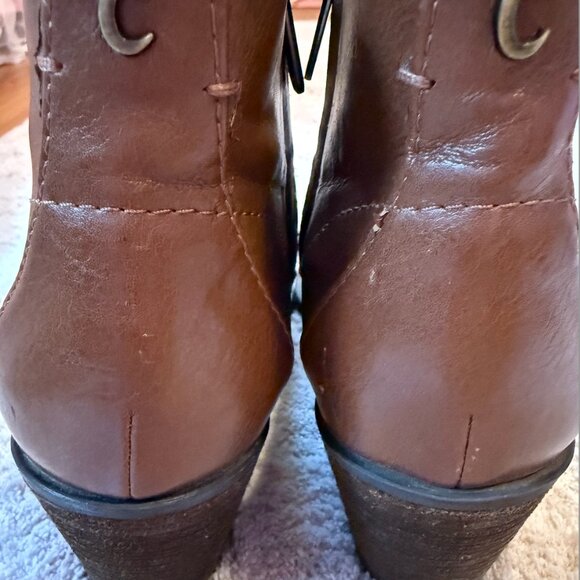 Circus by Sam Edelman Women's Brown Leather Ankle Booties - Size 7 - Picture 2 of 4